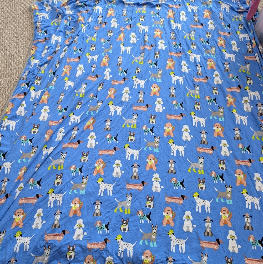Little Sleepies Dapper Dogs Large Cloud Blanket
